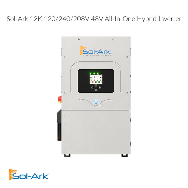 SOL-ARK 12K-2P 120/240/208V 48V Pre-Wired All-in-One Hybrid Solar Inverter | 10-Year Warranty