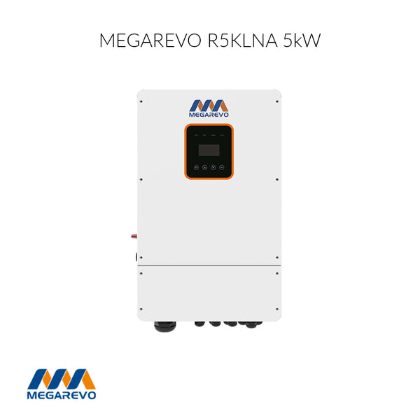 Megarevo R5KLNA 5kW Split Phase Hybrid Inverter | 5kW Output | 7.5kW PV Input | Compatible 48V Low Voltage Battery | All in One Solar Inverter