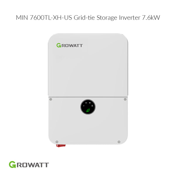 Growatt 7.6kW  MIN 7600TL-XH-US Grid-Tie | Battery Storage Solar Inverter