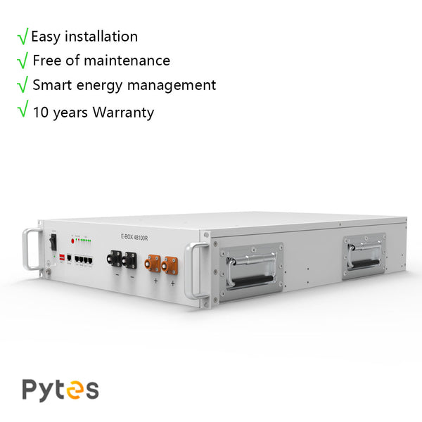 Pytes E-Box 48100R 5.12kWH 51.2V LFP Battery | 10 Years Warranty | Sol-Ark Communications